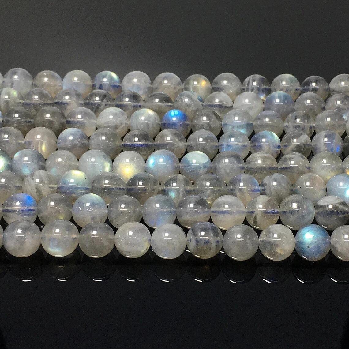 100pcs 8mm Labradorite Beads Natural Gemstone Beads Round Loose Beads for Jewelry Making