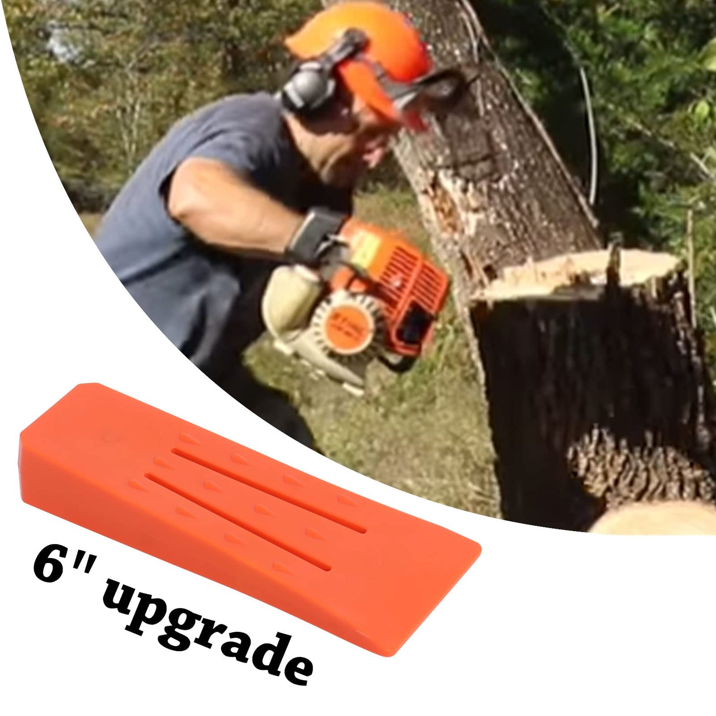Poweka 6'' Felling Wedges Set for Chainsaw - ABS Plastic Wood Splitting Tree Cutting Wedge, Logging Supplies Tools(6 Packs)
