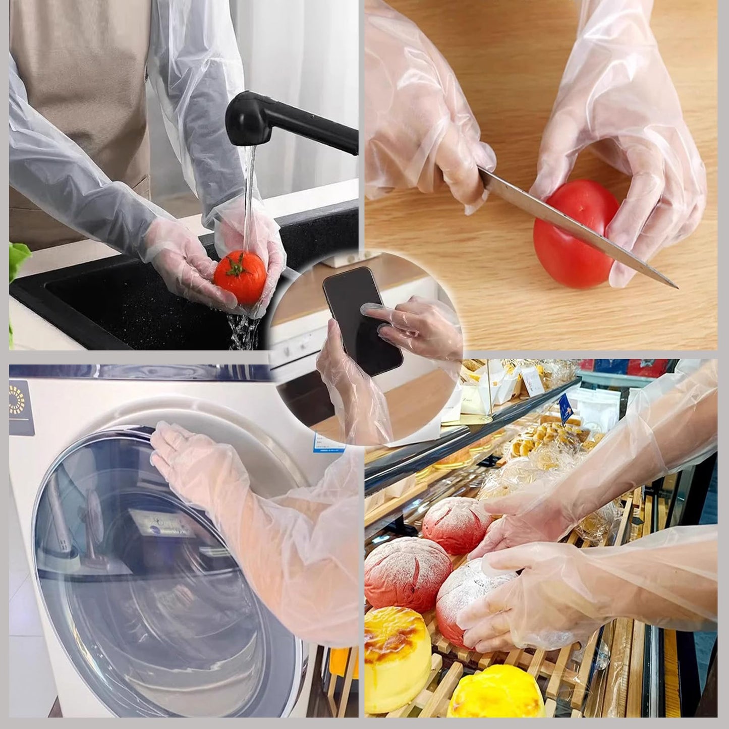 Xxshcdz 40Pcs Cleaning Gloves Extra Long Waterproof Housework Glove for kitchen Garden -23.2inch