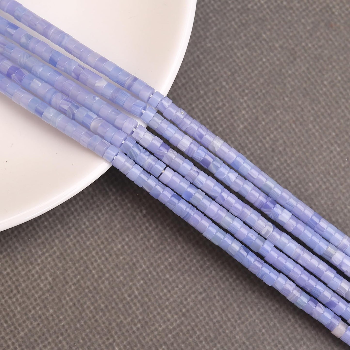 BONNY BOXX 150PCs Natural New Purple Agate Spacer Beads, Loose Semi Precious Flat Round Gemstone Heishi Disc Stone Beads for Beading Jewelry Making 4mm*2mm