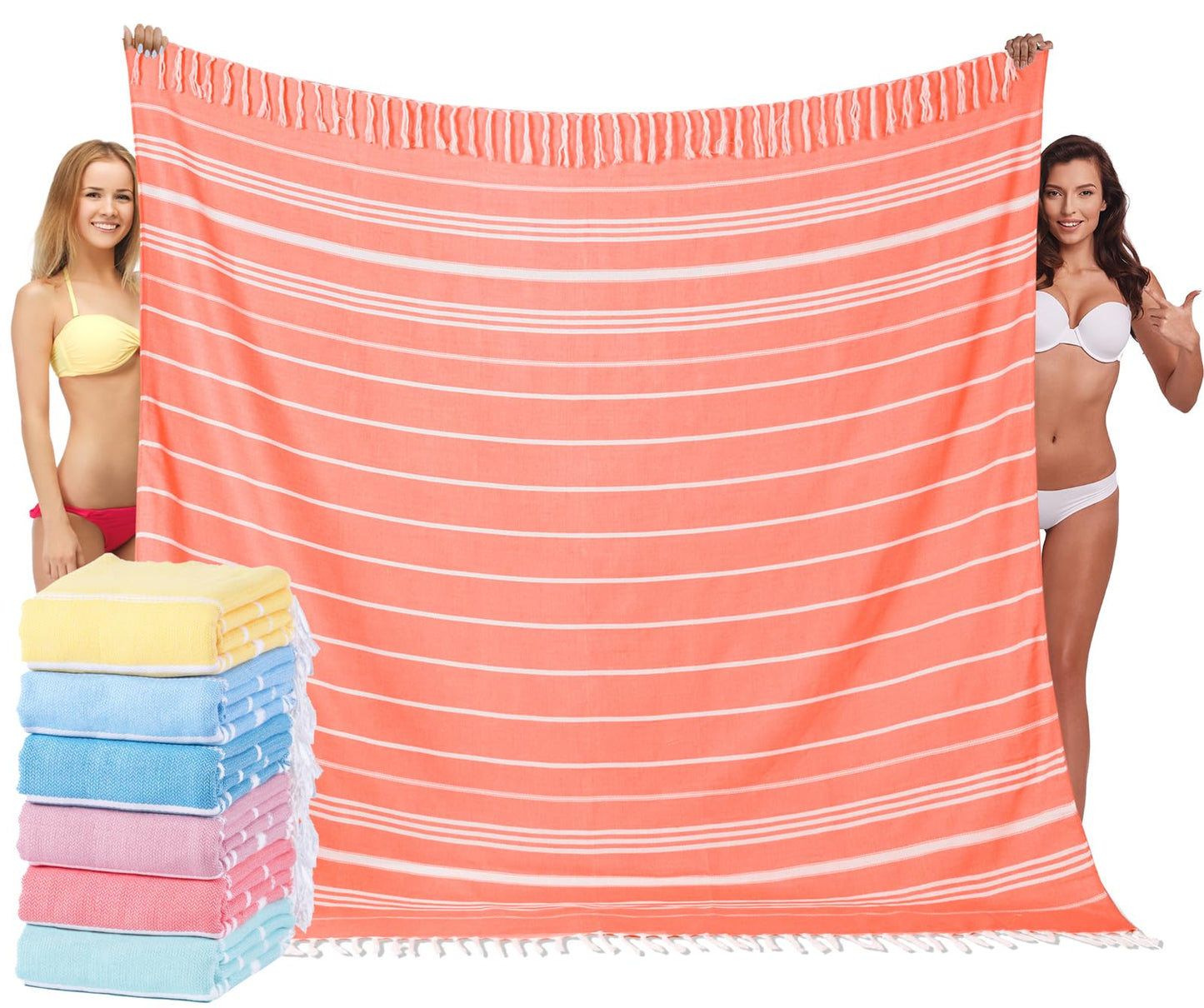 Widdonen Giant Turkish Beach Towel Blanket 85x75 Cotton XXL Extra Large Oversided Bath Pool Blankets XL Huge Bed Sand Free Throw Towels Picnic Outdoor Big Quilt Necessities Cloud Gifts for Adult