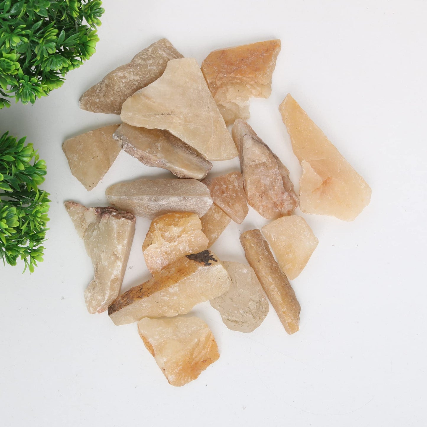 REAL-GEMS Natural Raw Healing Crystals Rough Stones for Tumbling, Cabbing, Polishing, Wire Wrapping, Wicca & Reiki Crystal Healing, Mix Gemstones,7 Chakra (Yellow Jade)