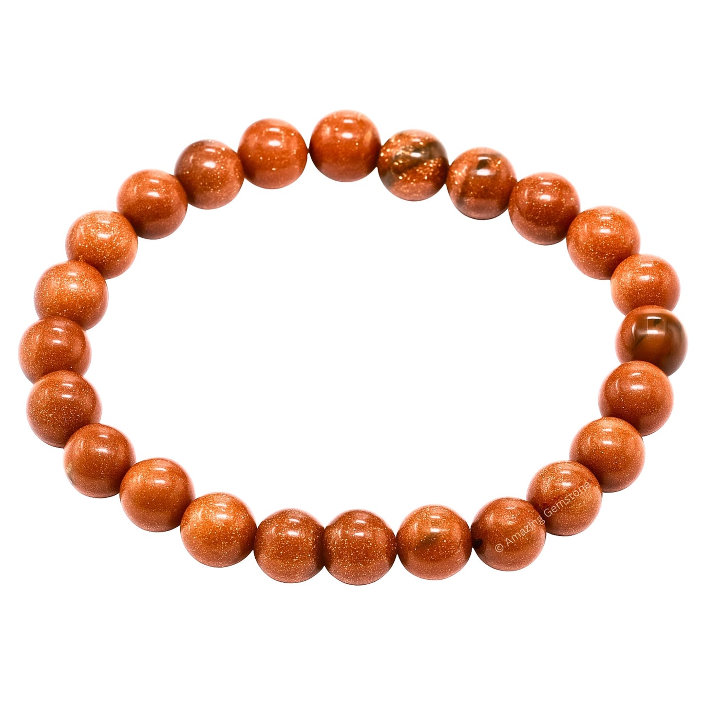 Amazing Gemstone Crystal Bracelet for Women Men's Gifts - Protection Healing Crystal Bracelet - 8mm Gemstone Beaded Stretchable Bracelet Pulseras Para Hombres Mujer Stocking Stuffers Mothers Day Gift (Red Goldstone)