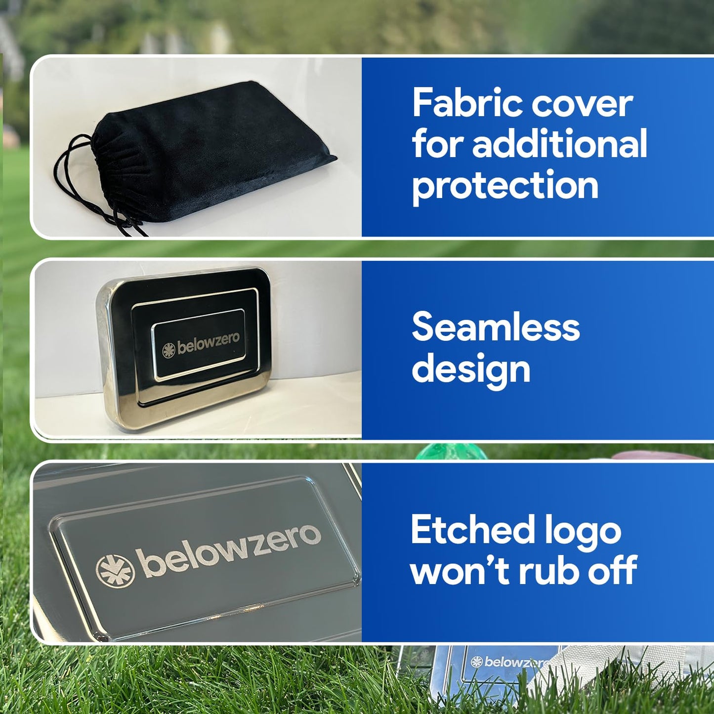 Below Zero Deluxe Stainless Steel Reusable Cooling Pack | Durable Ice Pack Lasts 48 Hours, Ice Pack for Bento, Lunch Bags, Coolers, Picnics, Camping, Beachgoers, Sporting Events | Longest Lasting