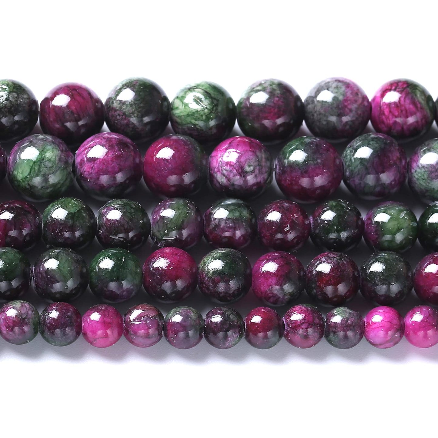 8MM 45PCS Multi Jade Stone Beads Spacer Loose Beads for Jewelry Making DIY Bracelet Necklace