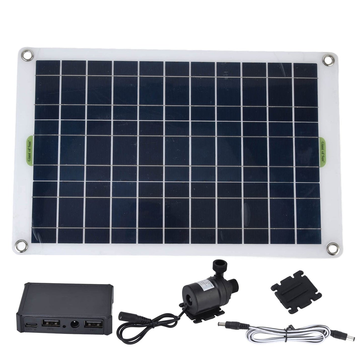 50W Solar Powered Pond Pump Kit with 800L/h Flow Rate 12V Low Noise DC Silicone Plastic for Garden Yard Fish Tank Pond Swimming Pool Outdoor and Patio