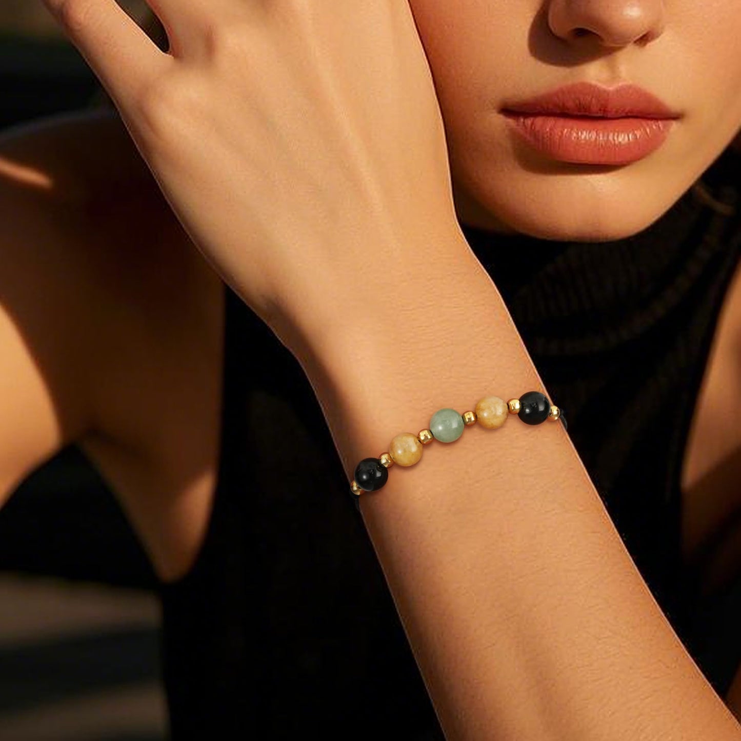 C-leen Empath Protection Bracelets for Women Men, Energy Protection Gifts Natural Healing Crystal Beads Bracelets Positivity Gifts Christmas Valentines Day Birthday Gift for Women Men
