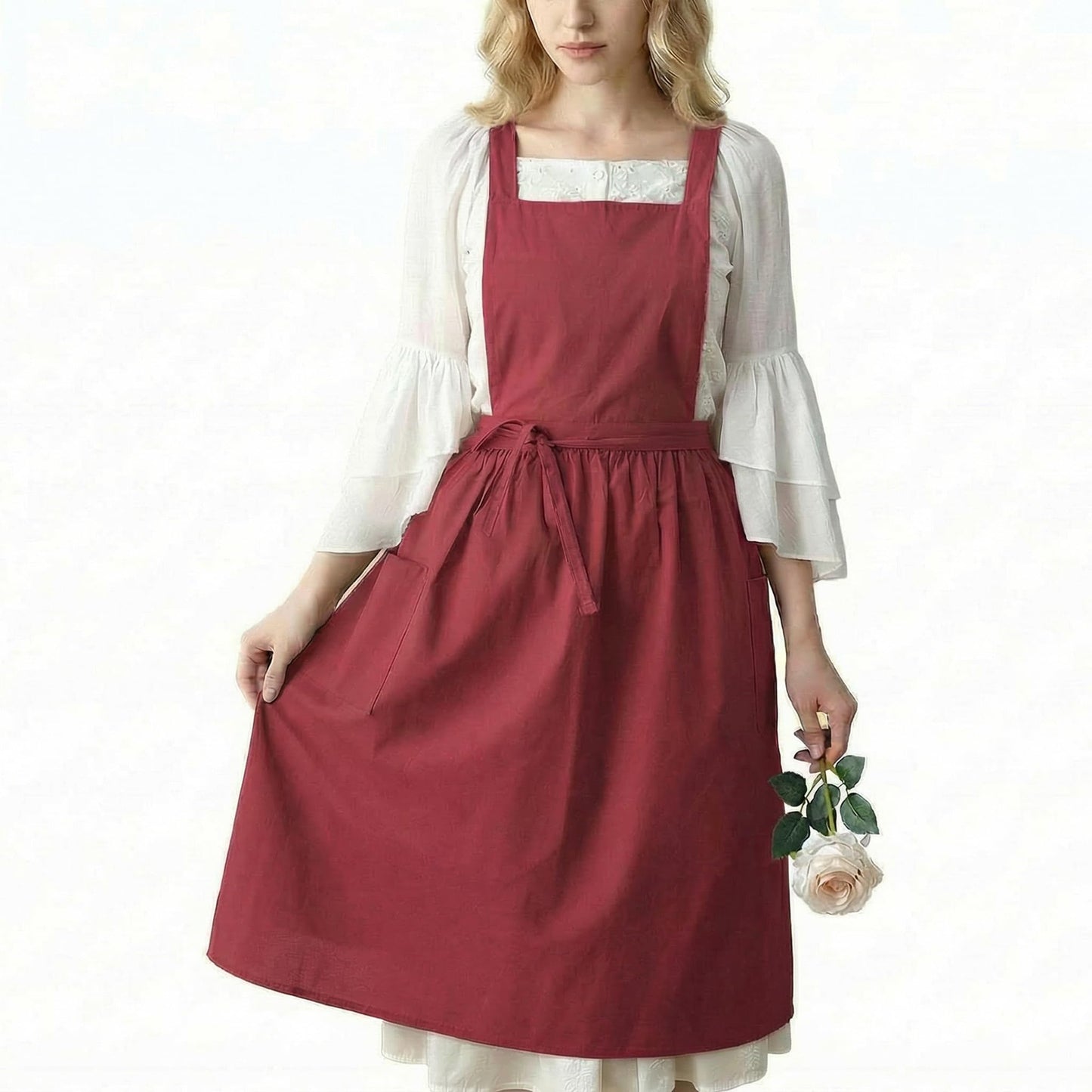 Yipruodhjkw Aprons For Women With Pockets, Suitable For Gardening Work, Kitchen Chef Apron Cooking