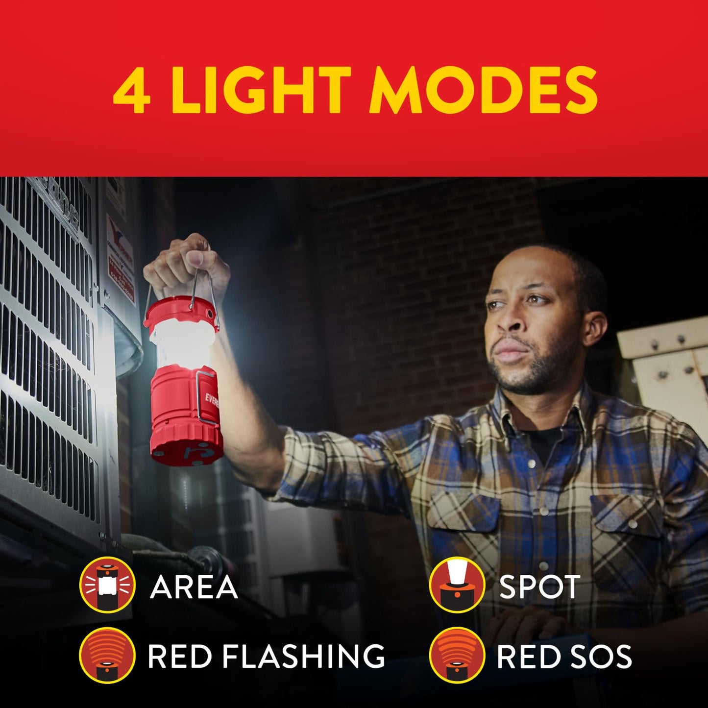 Eveready LED Camping Lantern 360 PRO (3-Pack), Super Bright Tent Lights, IPX4 Water Resistant LED Lanterns for Power Outage Hurricane Preparedness, (Batteries Included)