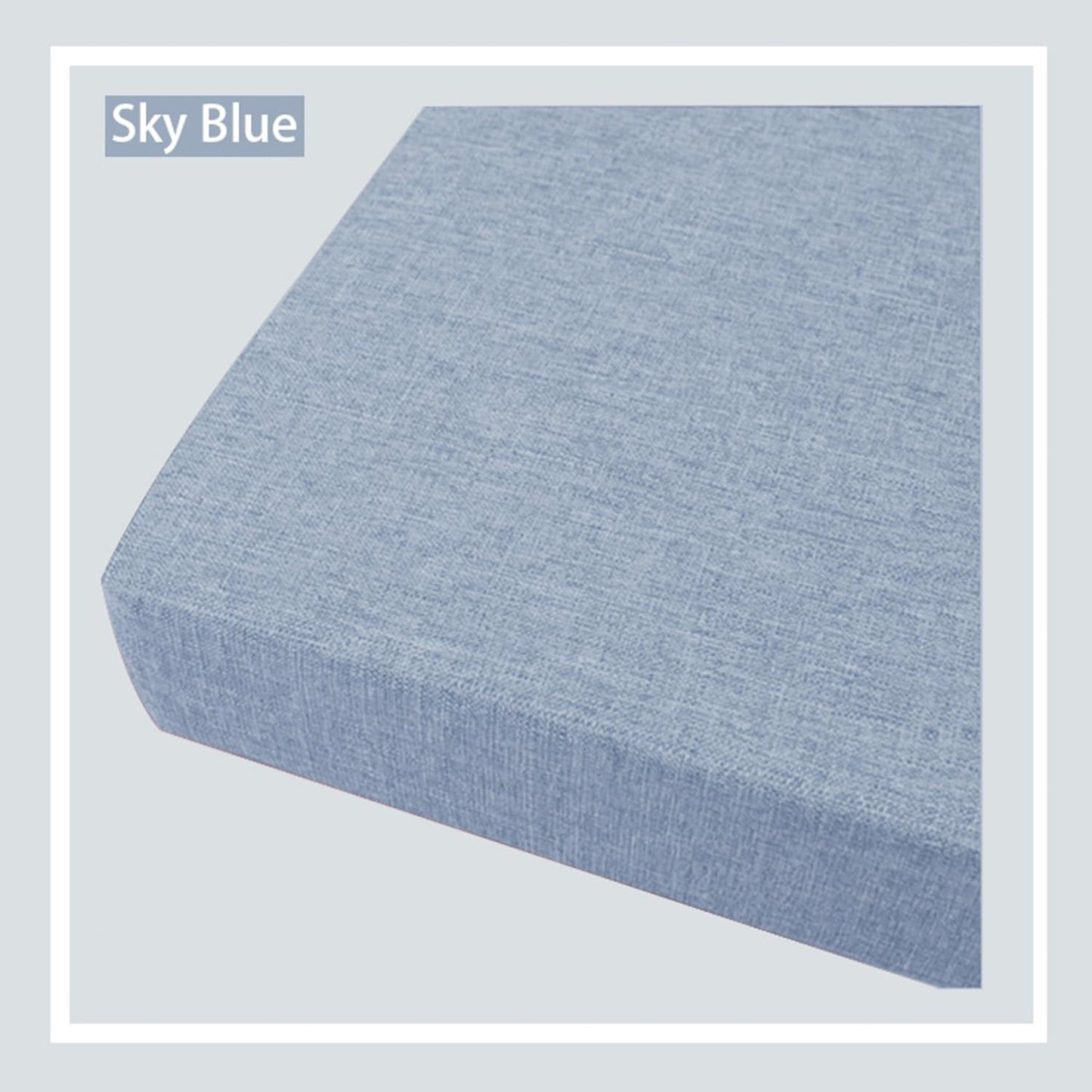 Bench Cushions for Indoor Furniture, Linen Seat Pad for Bay Windows with Foam Padding Garden Patio Long Chairs Furniture Cushions(Sky Blue,40x20in)