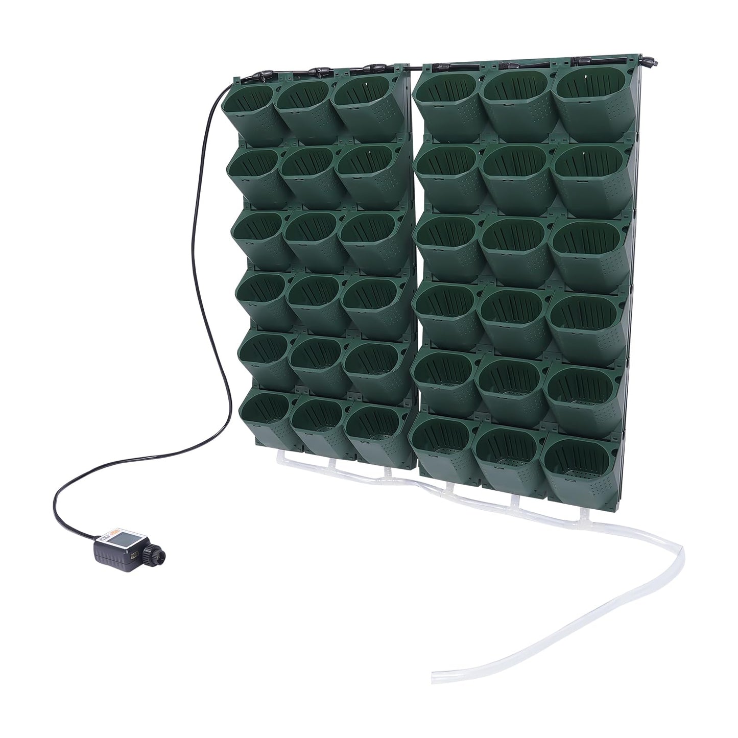 banborba Self Watering Wall Planter with 36 Pots, Wall Planters for Indoor Plants, Vertical Garden Planter, Wall Mounted Plastic Plant Grow Pots for Fruits Vegetables Flowers Herbs (Green)