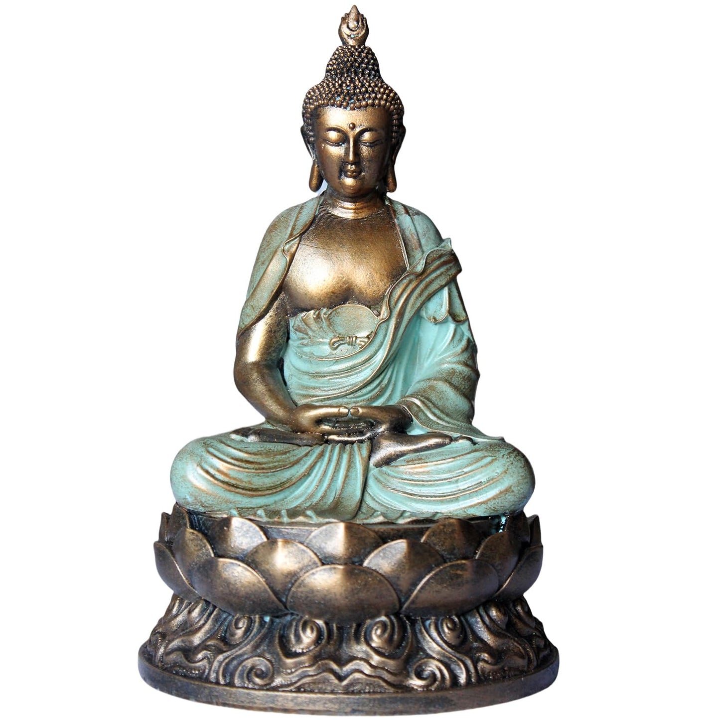 Angel Shine Buddha Statue Buda Gold 8.3" Buddha Statues for Home Decor,Meditation Buddah Statute Decor,Buddah Statute Zen Decoration
