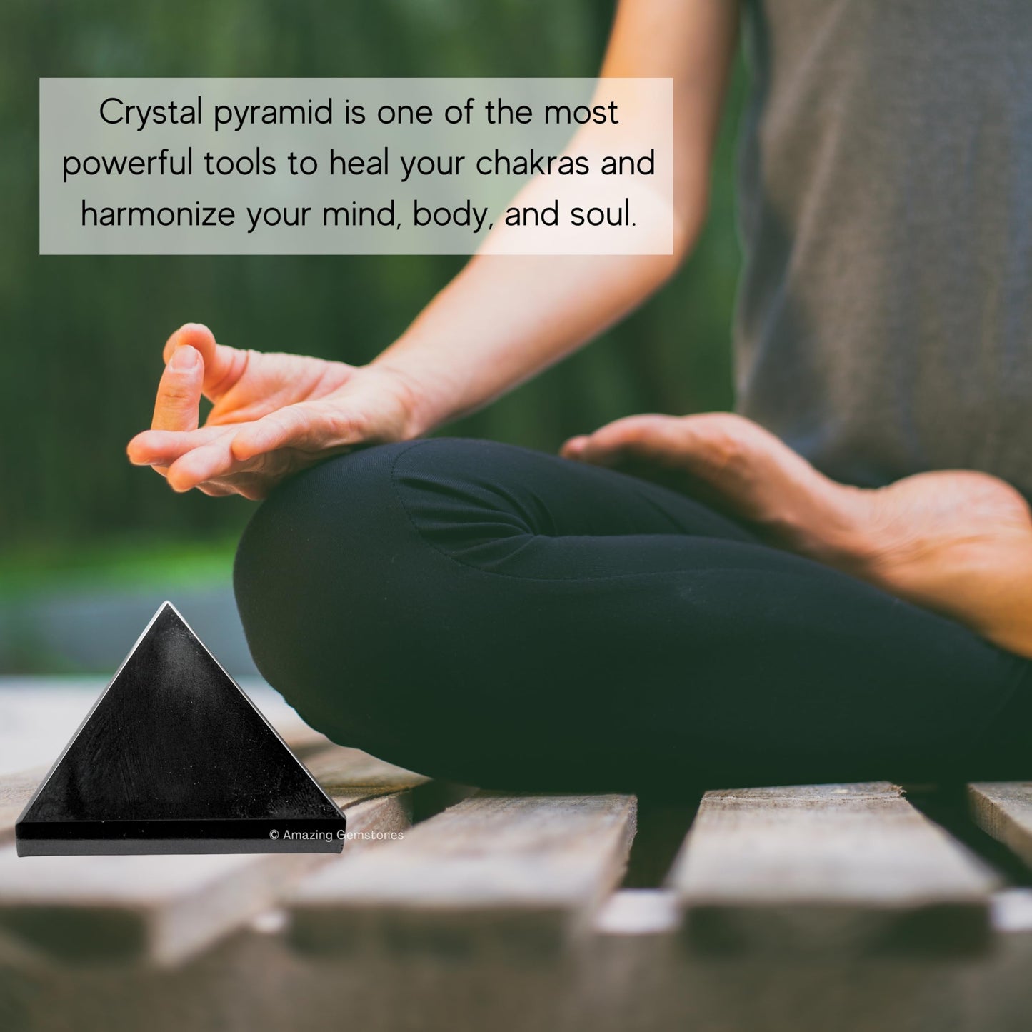 Amazing Gemstone Black Obsidian Pyramid Crystal Healing Stones - 2" Great Pyramid Figurine of Natural Stone Pyramid for Meditation, Reiki, Chakra Balancing and Crystal Pyramids Grid