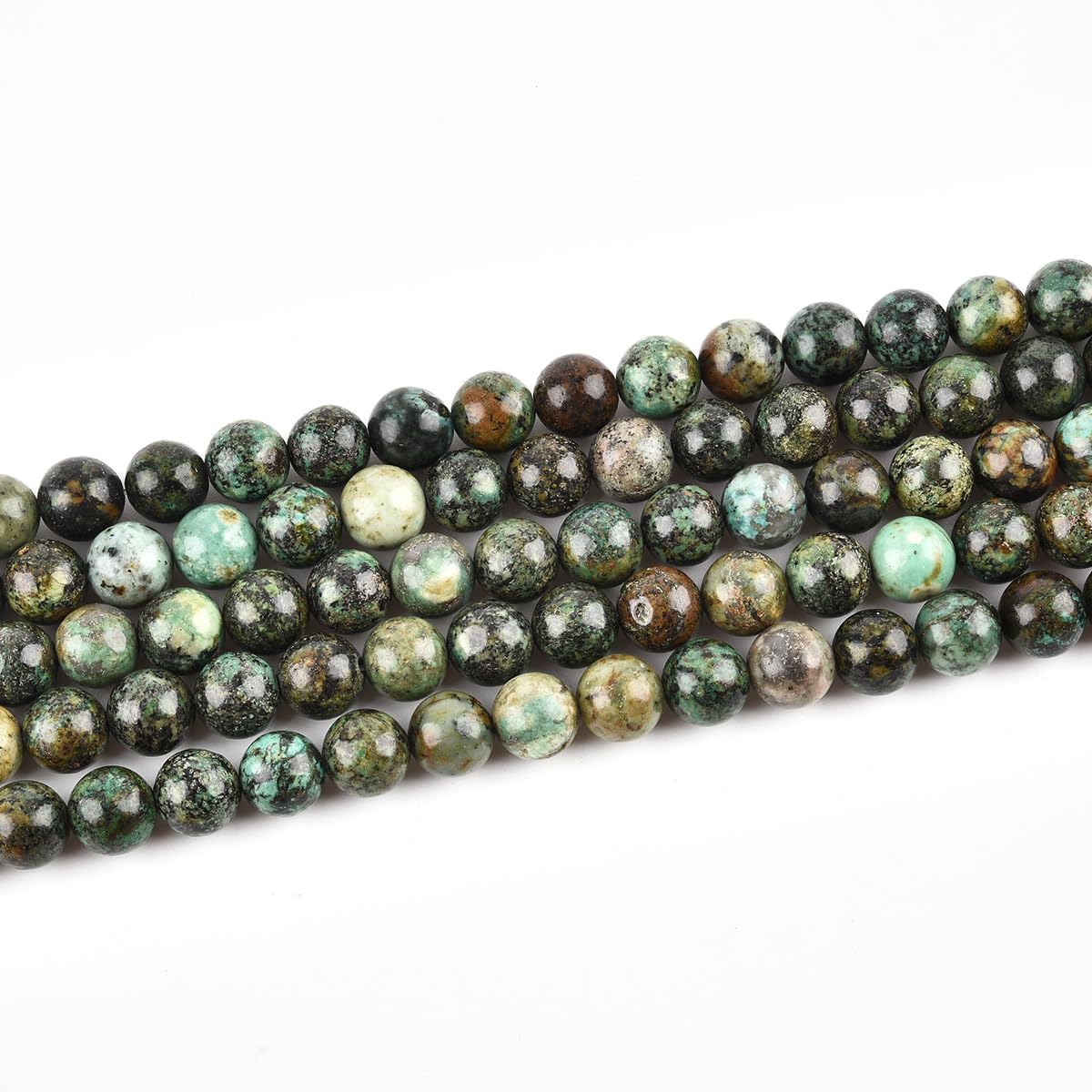 6mm Round African Turquoise Beads for Jewelry Making Natural Gemstone Semi Precious Strand 15 Inch(58-60pcs/Strand)