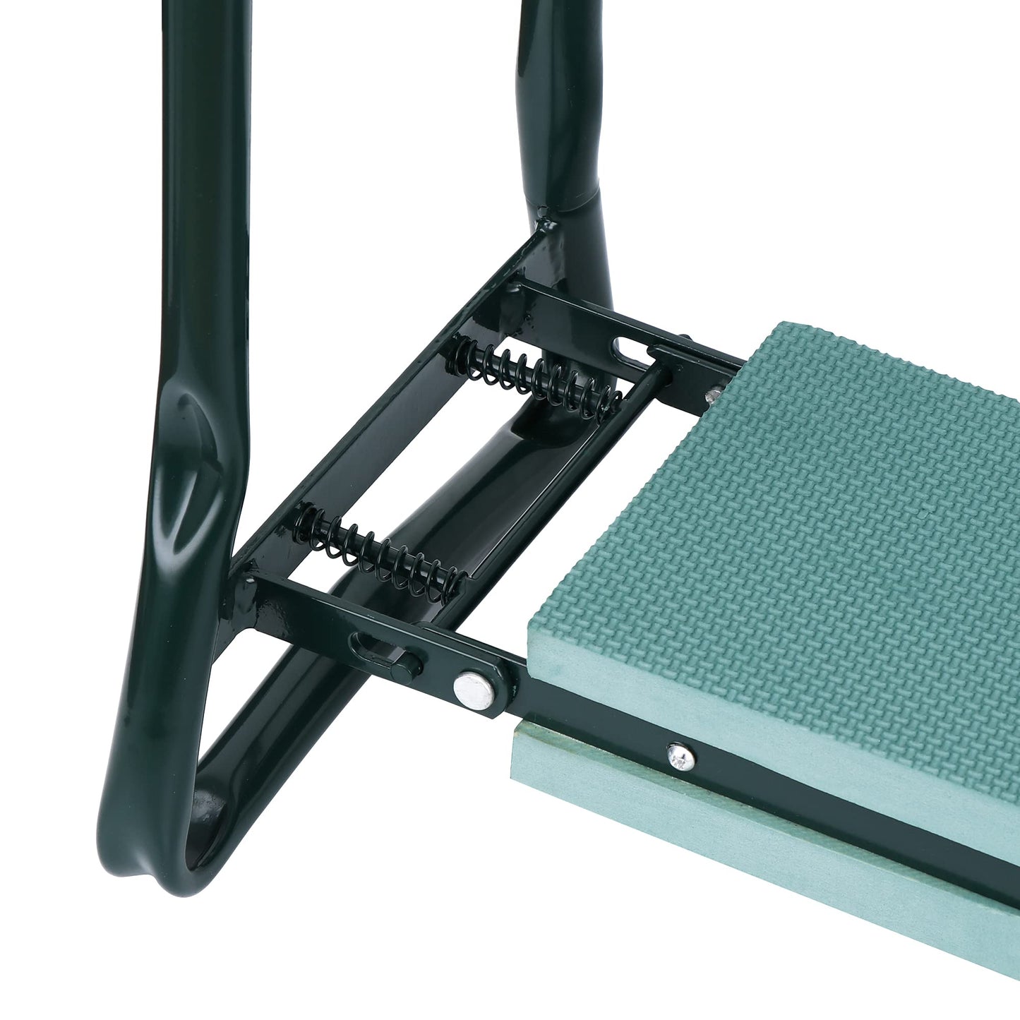 HomGarden Upgraded Folding Garden Kneeler Seat Bench Stool w/Thicken & Widen Soft Kneeling Pad, Portable Heavy Duty Gardener Stool with Large Tool Pouch,1 Set