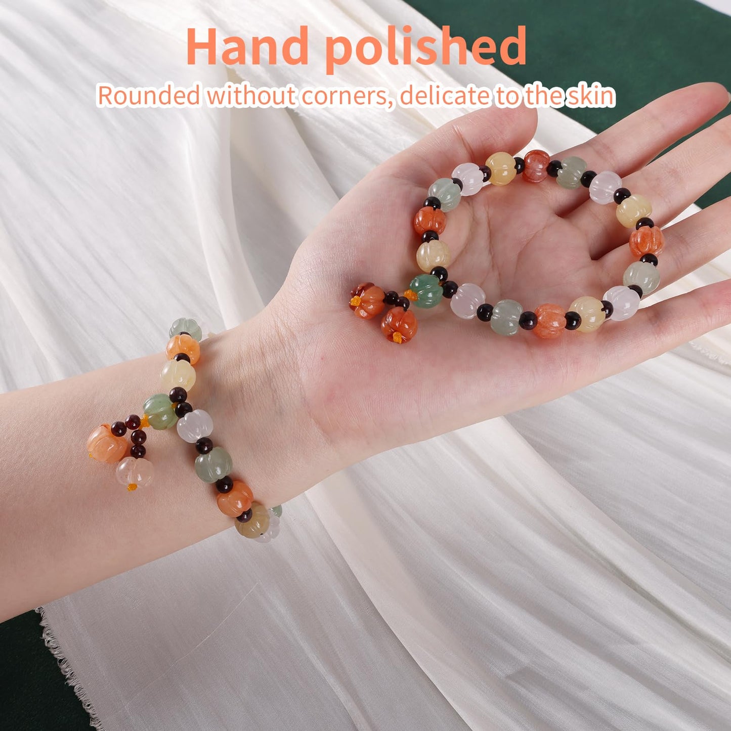 Handmade Natural Jade Beaded Bracelet for Women & Men – Genuine Green/White Jade Gemstone Stretch Bracelet – Lucky Energy Healing Jewelry Gift for Peace, Prosperity & Protection ST-02