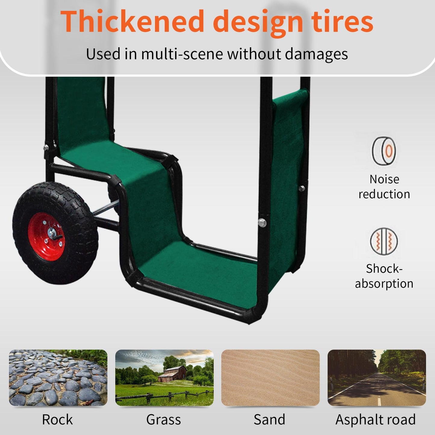 Doublehorse Firewood Cart with wheels: 27 x 20 x 44 in Large Heavy Duty Metal Waterproof Portable Storage Rack - for Outdoor Camping Backyard Fireplace Indoor Use For Women Men