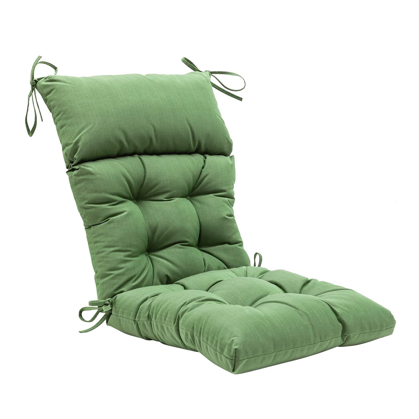 QILLOWAY Outdoor Rocking Chair Cushion 43.4x21 Inch, 100% Polyester Waterproof Patio Rocking Chair Cushion, High Back Weatherproof Chair Pad for Adirondack & Outdoor Furniture, Dark Green
