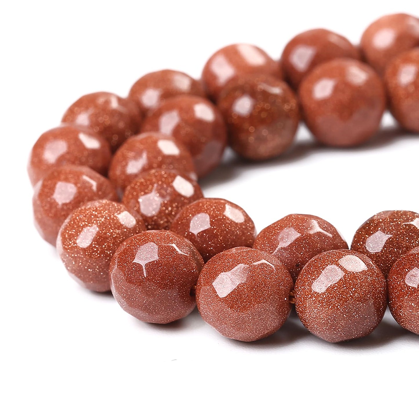 45pcs 8mm Natural Gold Sandstone Beads Faceted Stone Energy Healing Beads for Jewelry MakingDIY Bracelet Necklace Accessories 15" (8mm, Faceted Gold Sandstone)