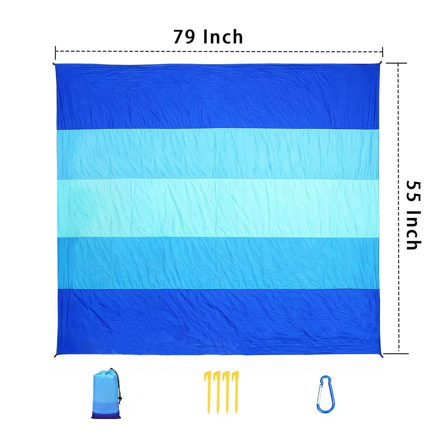 Livtoch Beach Blanket Sandproof Waterproof 79" x 55", Portable Picnic Mat Mat, Sand Free Quick Drying Camping Blanket, Lightweight Beach Essentials for Picnic & Travel