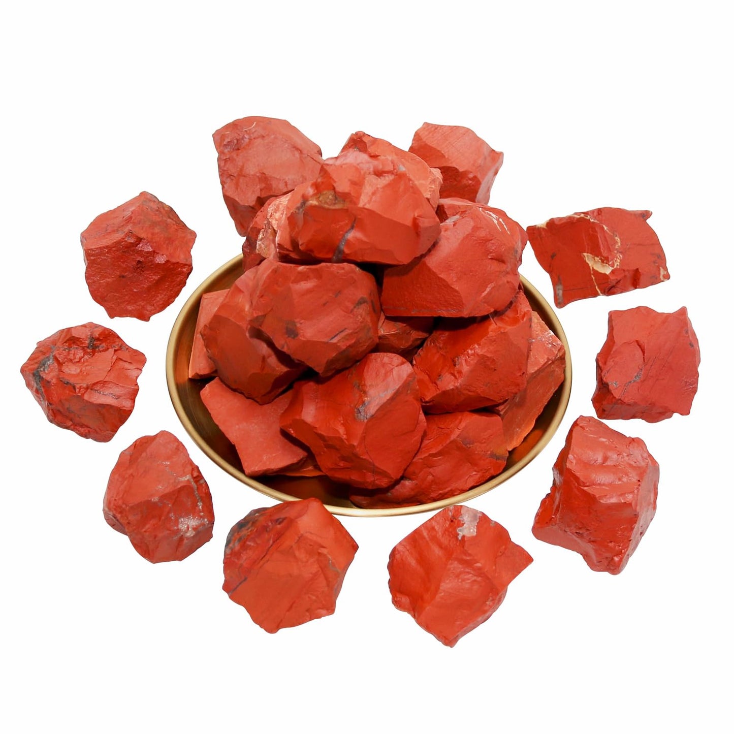 Nvzi Raw Red Jasper Stone Crystals Bulk, Real Gemstones and Crystals, Rocks and Minerals, Healing Crystals, Quartz Crystals and Healing Stones, Cuarzos Originales De Energia Y Piedras(1LB)