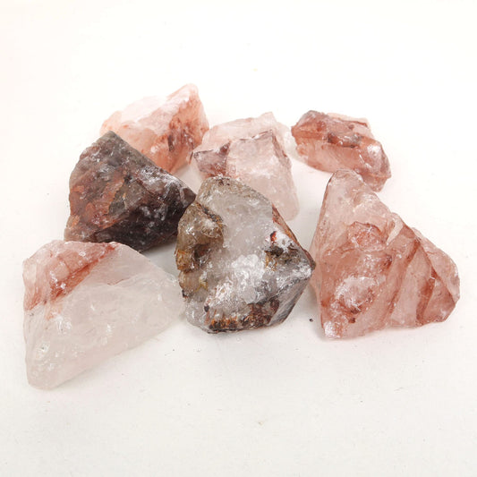 REAL-GEMS Natural Raw Healing Crystals Rough Stones for Tumbling, Cabbing, Polishing, Wire Wrapping, Wicca & Reiki Crystal Healing, Mix Gemstones,7 Chakra (Blood Quartz)