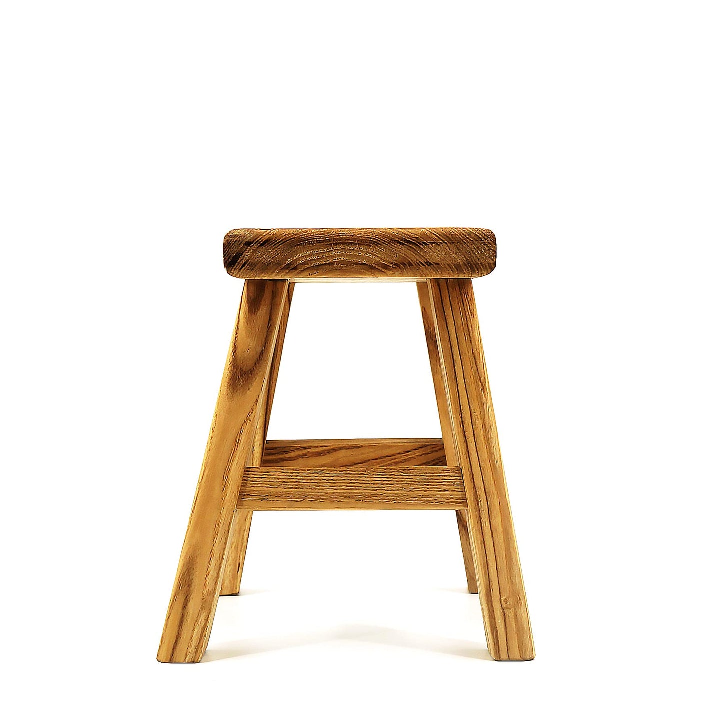 ANQILEE Handmade Solid Wood Stool Milking10 Height Wooden Step Stool Simple Wooden Viking (12" Long 6" Wide)
