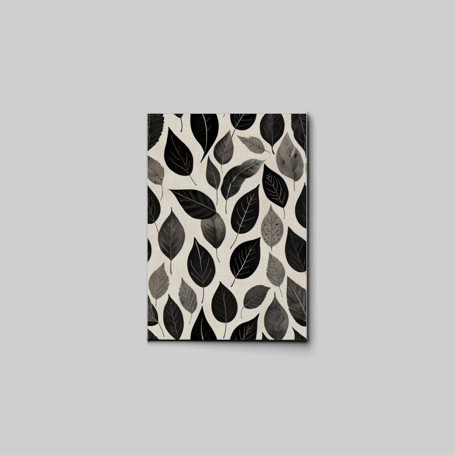 Canvas Print Scandinavian Folk Art Black and Beige Abstract Botanical Wall Art for Scandinavian Home Decor Decor Canvas, Decor