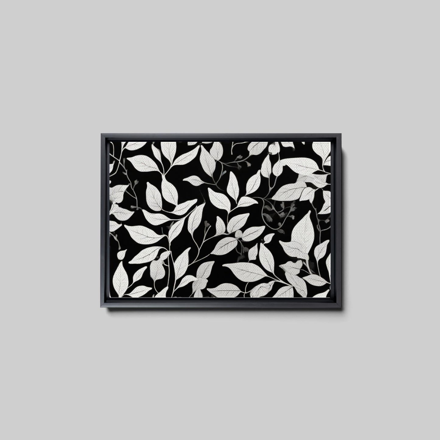 Canvas Print Scandinavian Folk Art Black and Beige Abstract Botanical Wall Art for Scandinavian Home Decor Decor Canvas, Print