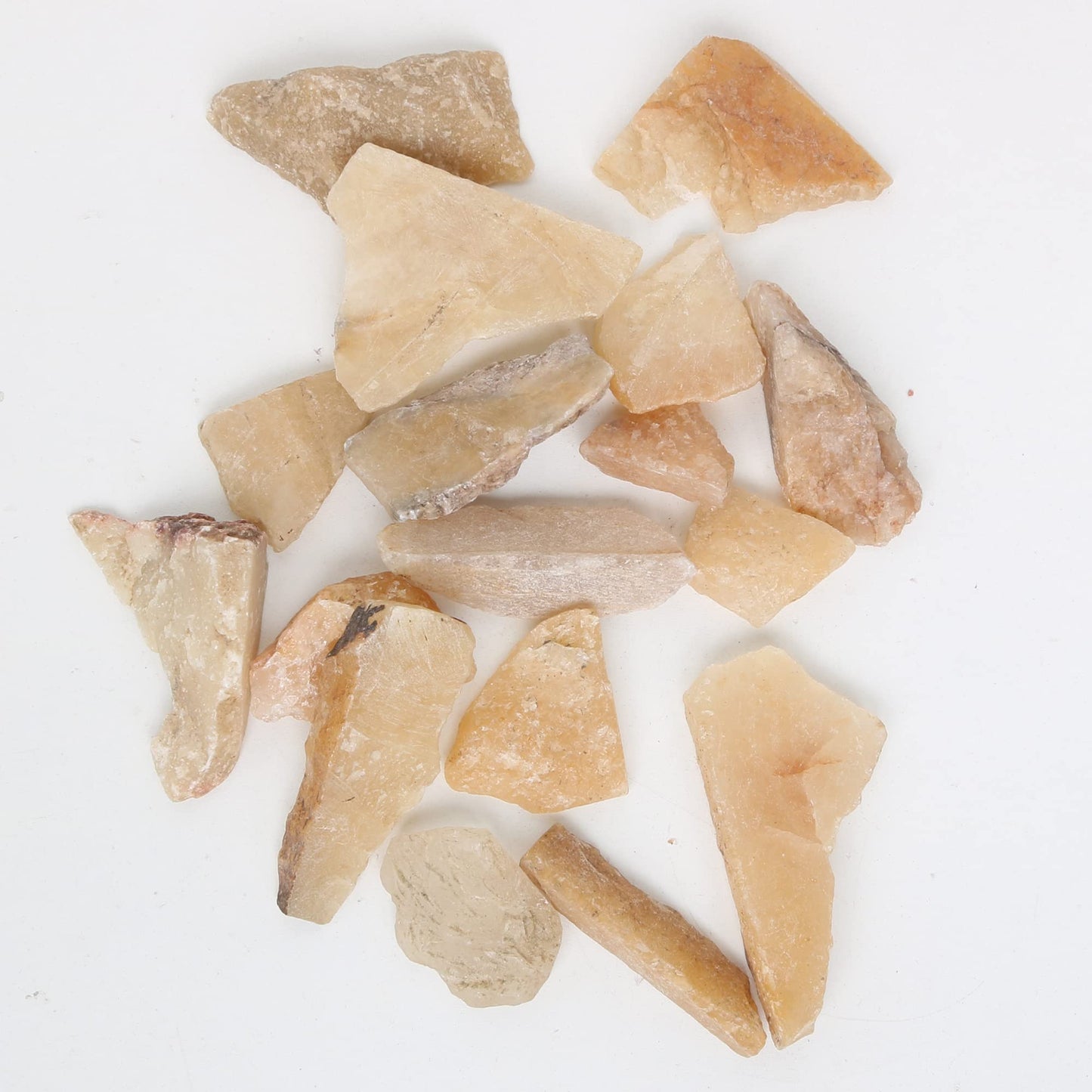 REAL-GEMS Natural Raw Healing Crystals Rough Stones for Tumbling, Cabbing, Polishing, Wire Wrapping, Wicca & Reiki Crystal Healing, Mix Gemstones,7 Chakra (Yellow Jade)