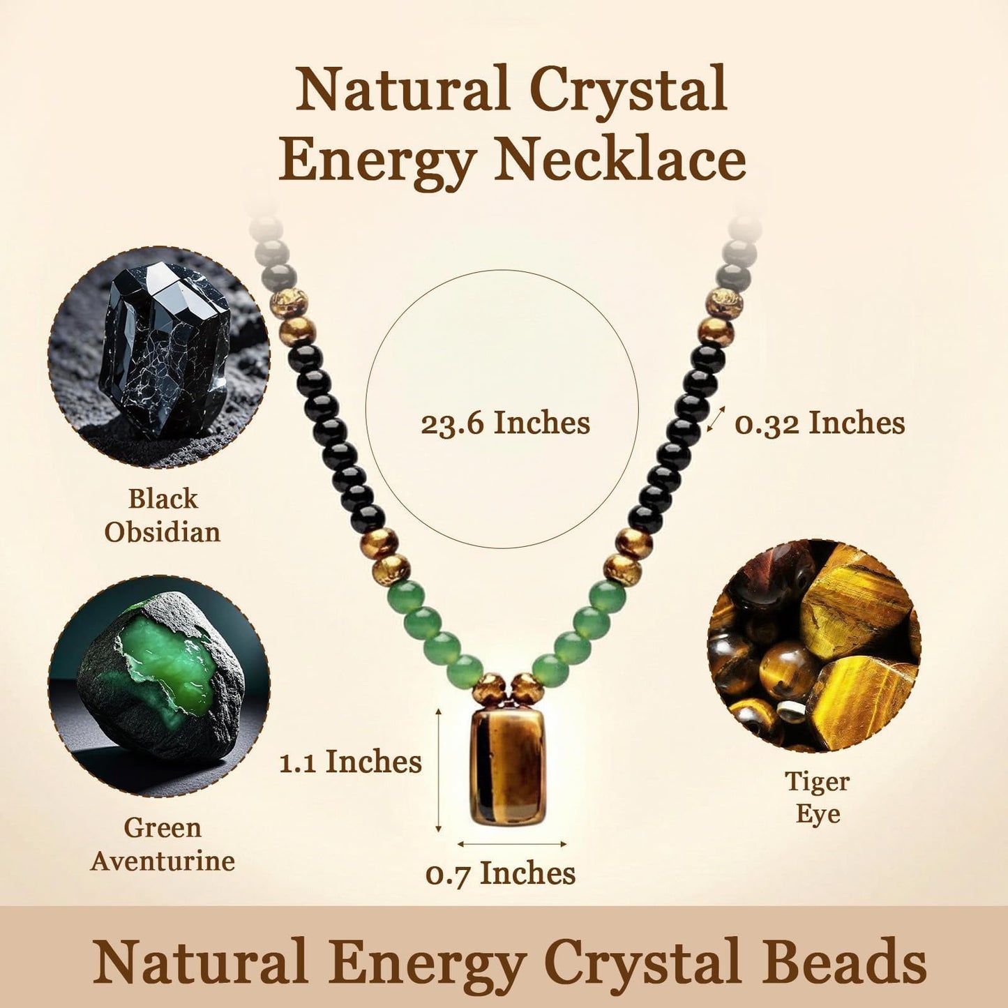 Money Bracelet and Necklace Long Jade Beaded Necklace for Men Protection Necklace for Women Money Attraction Necklaces Amulet Feng Shui Wealth Spiritual Crystal Jewelry Hematite Obsidian Tiger Eye Jewelry Gifts