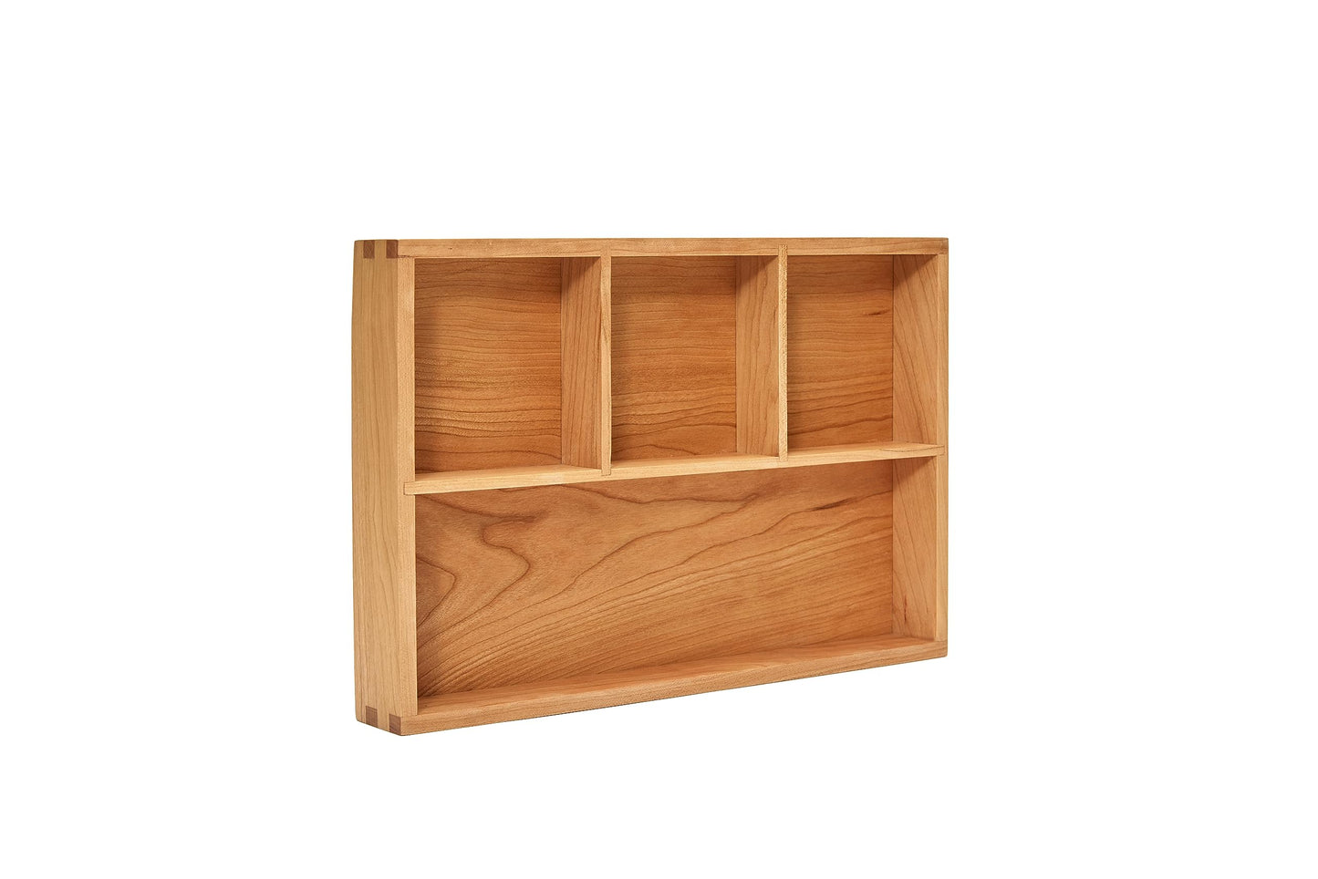 pandapark Wood Organizer Tray,Black Walnut,Desk & Drawer Storage Box (Cherry Master-4)