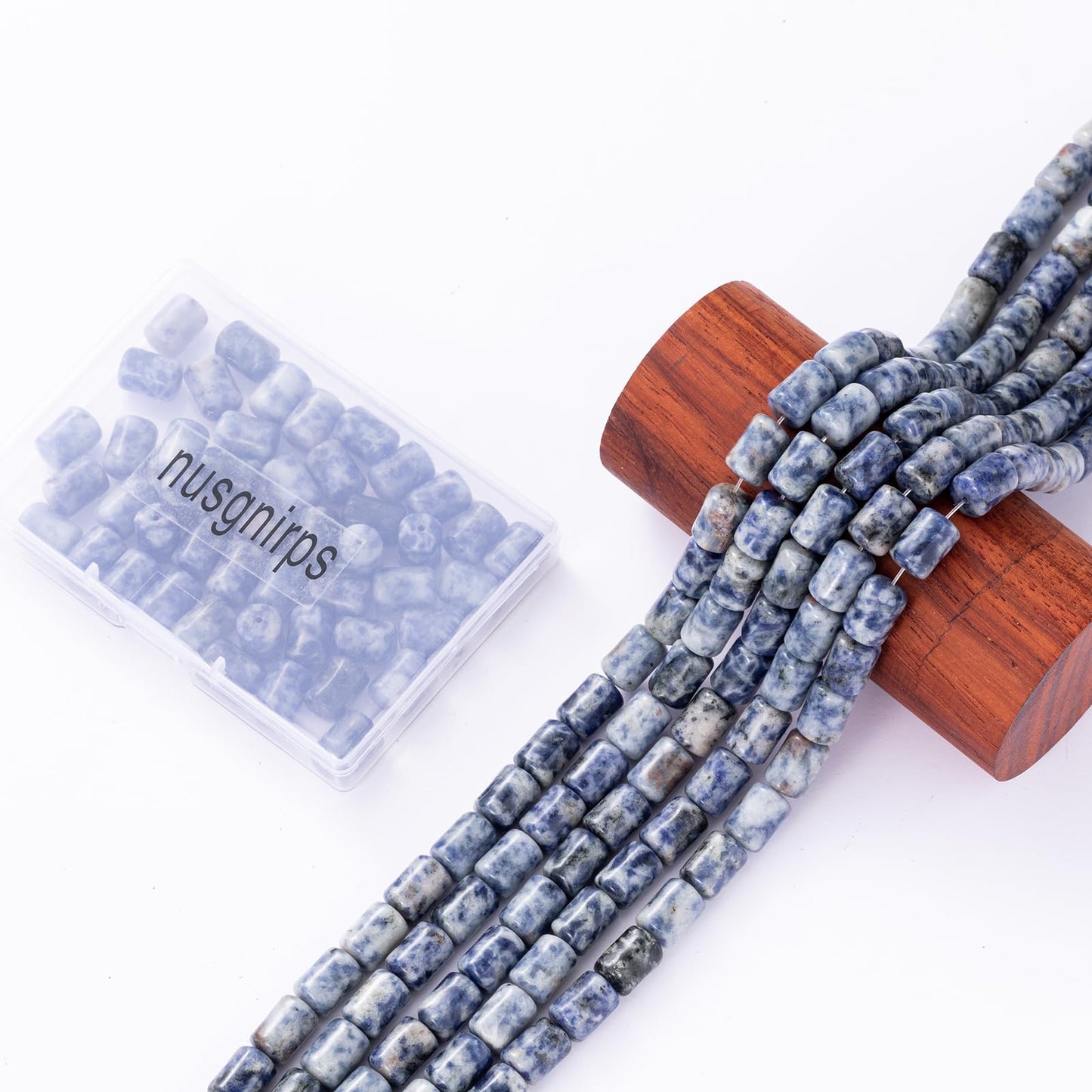 Natural Blue Sodalite Cylinder Tube Beads 10x14mm 38cm/str Loose Semi Gemstone Stone Beads for Making Bracelets Necklace