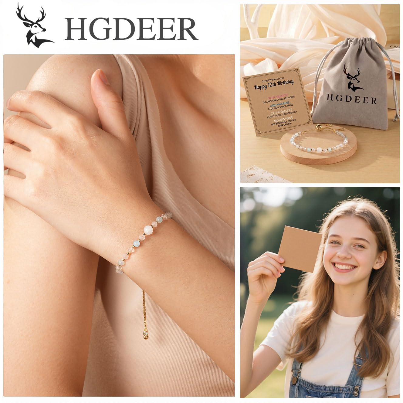 HGDEER12 Year Old Girl Birthday Gift for 12 Year Old Girls Bracelets Jewelry 12th Birthday Decoration Preteen Tween Trendy Stuff
