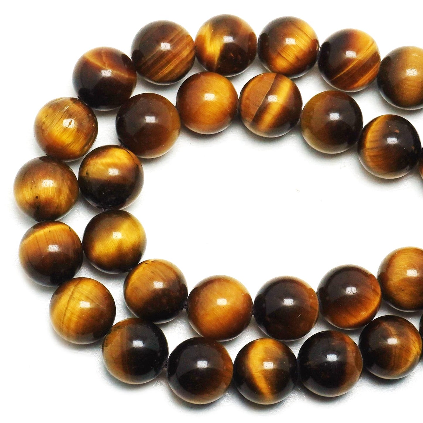 DIQIO Natural Yellow Tiger Eye Beads for Jewelry Making - Stone Beads Gemstone Beads for Bracelets, 6mm Crystal Round Loose Beads(58-60pcs, 6mm, Yellow Tiger Eye)