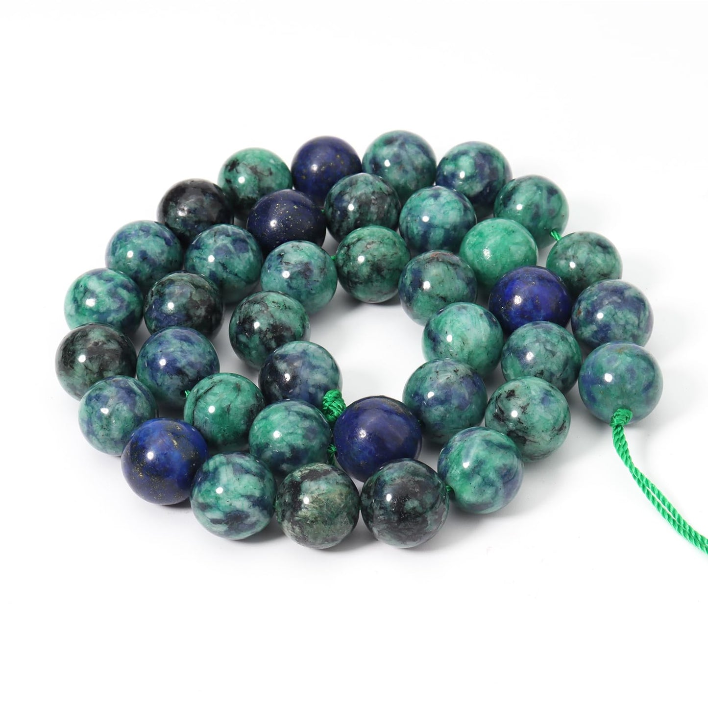 Siomia 60pcs 6mm Natural Phoenix Lapis Lazuli Gemstone Beads Energy Healing Crystal Round Loose Stone Beads for Jewelry Making, DIY Bracelets Necklaces