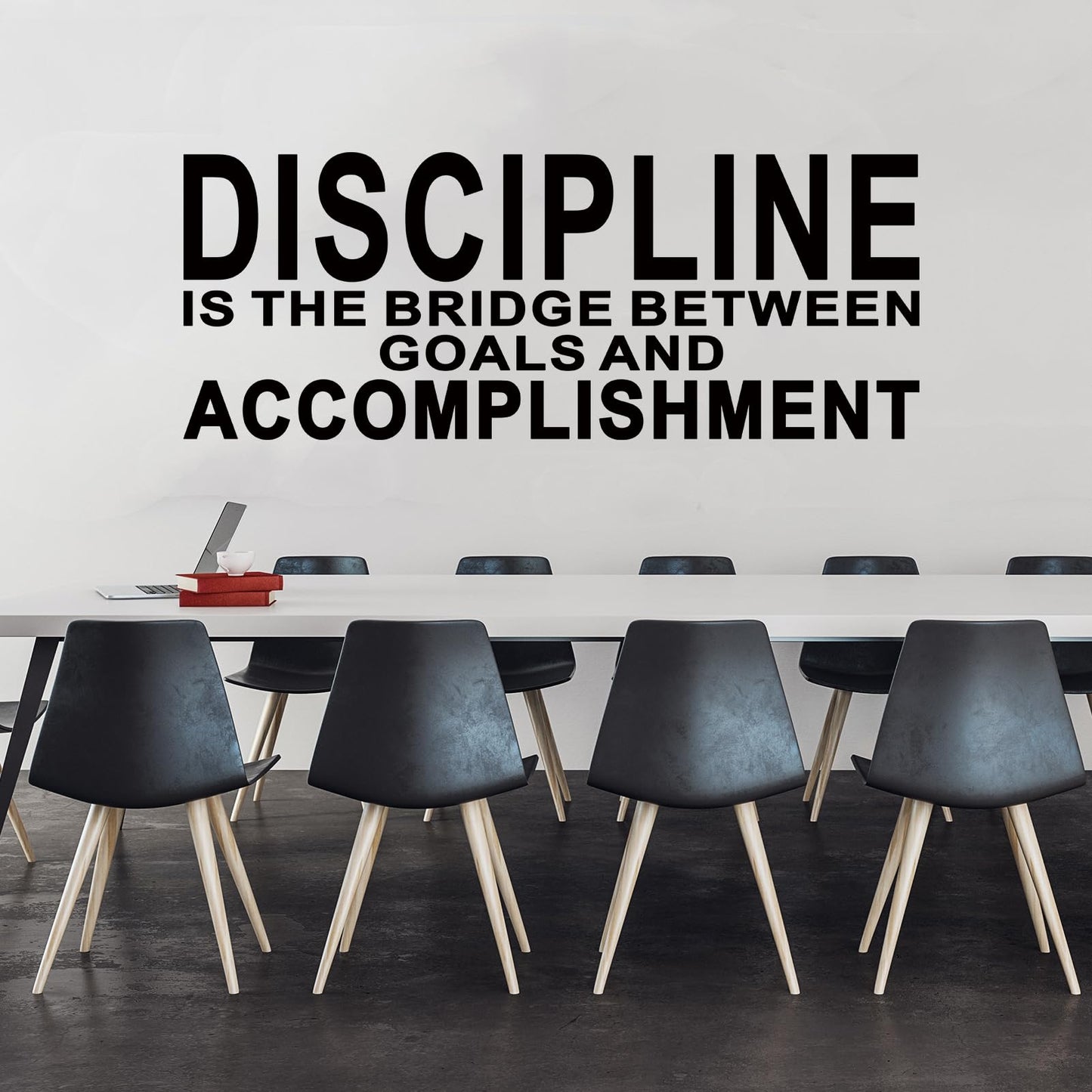 Motivational Quotes Wall Stickers for Office: Gym Inspirational Positive Vinyl Art Wall Decals for Bedroom Classroom School - Discipline 23" X 9"