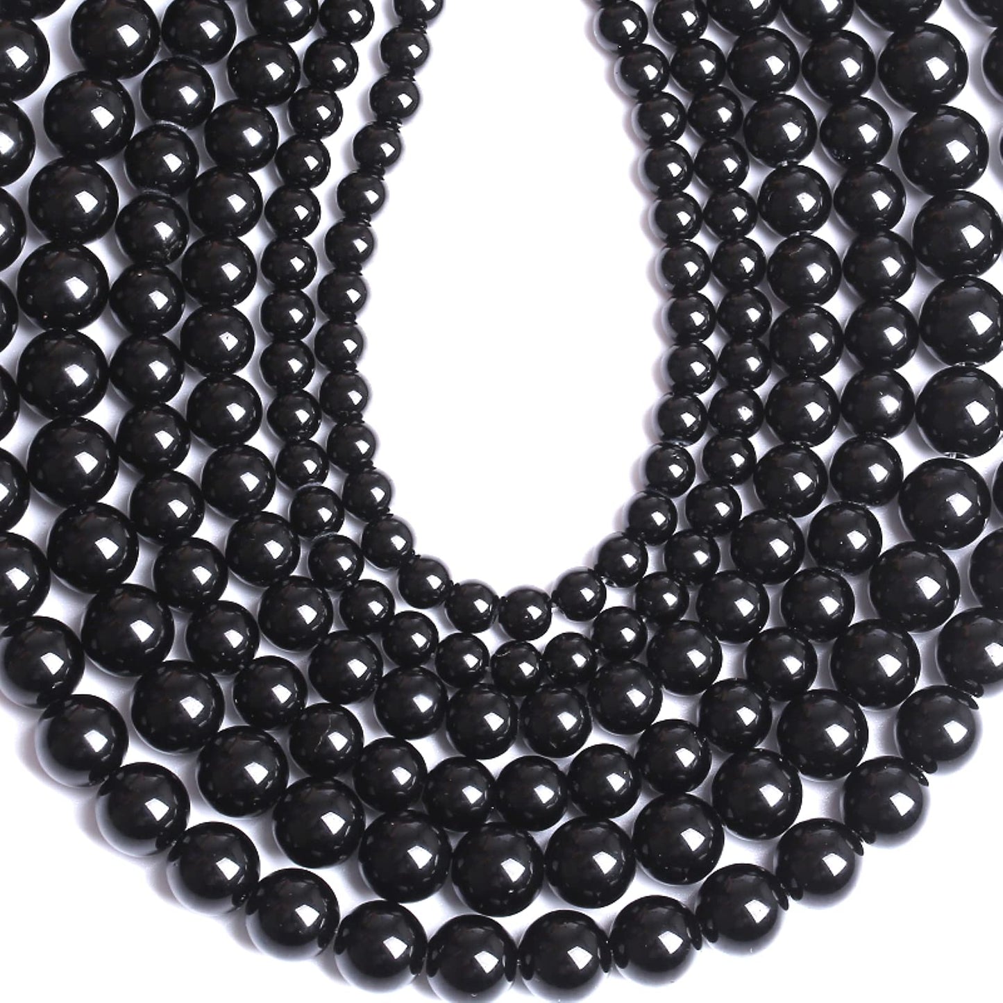 50PCS 8MM Natural Black Agate Stone Beads Round Loose Beads for welry Making DIY Bracelet Necklace Accessory 15 Inches