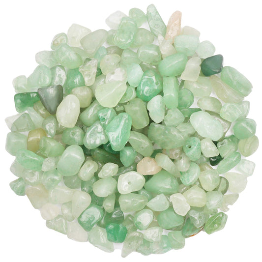500 pcs Natural Chip Stone Beads, Green Aventurine 5-8 mm Irregular Gemstones Healing Crystal Loose Rocks Bead Hole Drilled for Jewelry Making Bracelet
