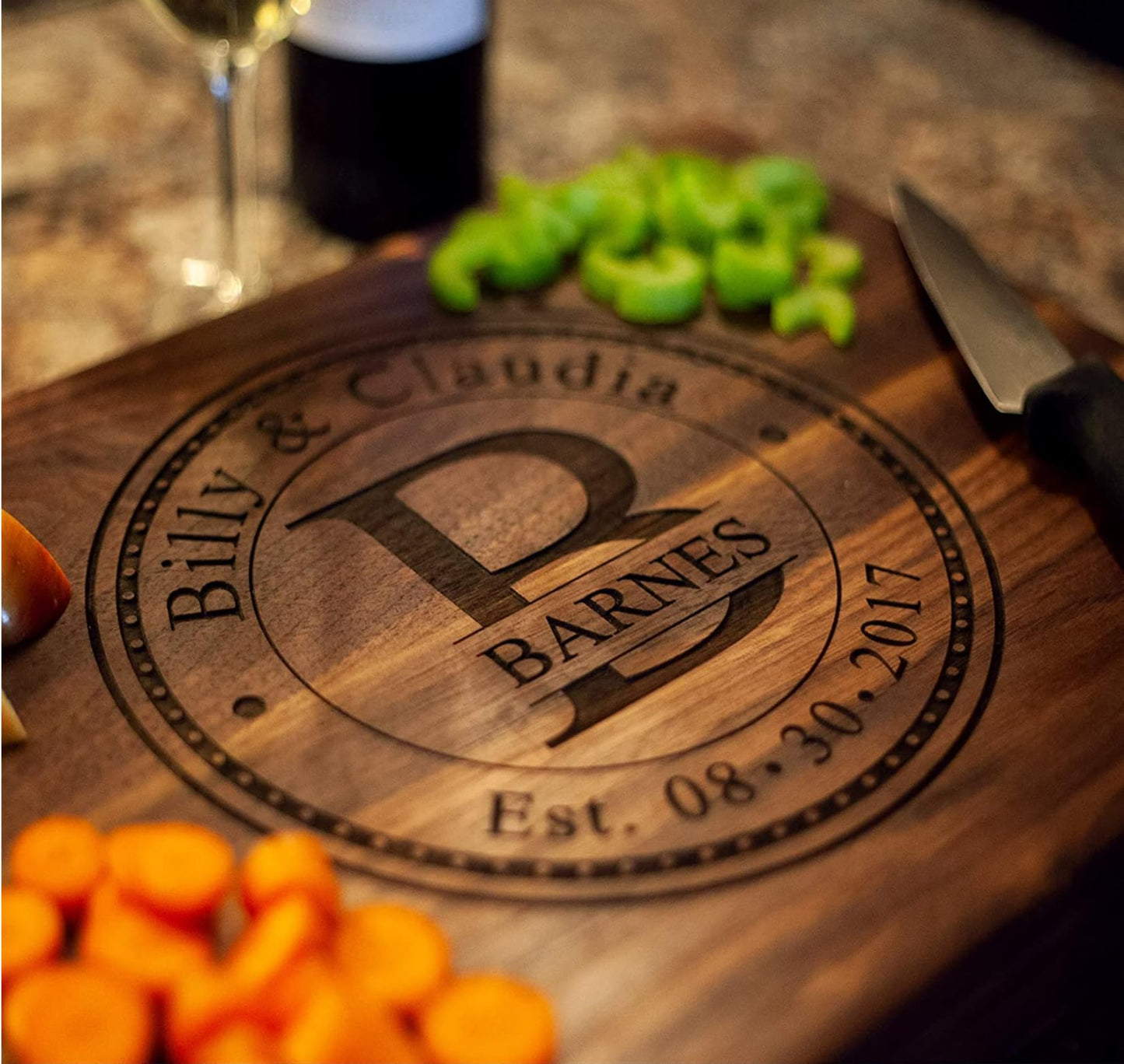 Personalized Coasters for Wedding Gifts, or Personalized Wooden Coaster Sets | Custom Coaster Set Options (2, 4, 6, 8, 16) | Handmade Wooden Coasters Made in The USA