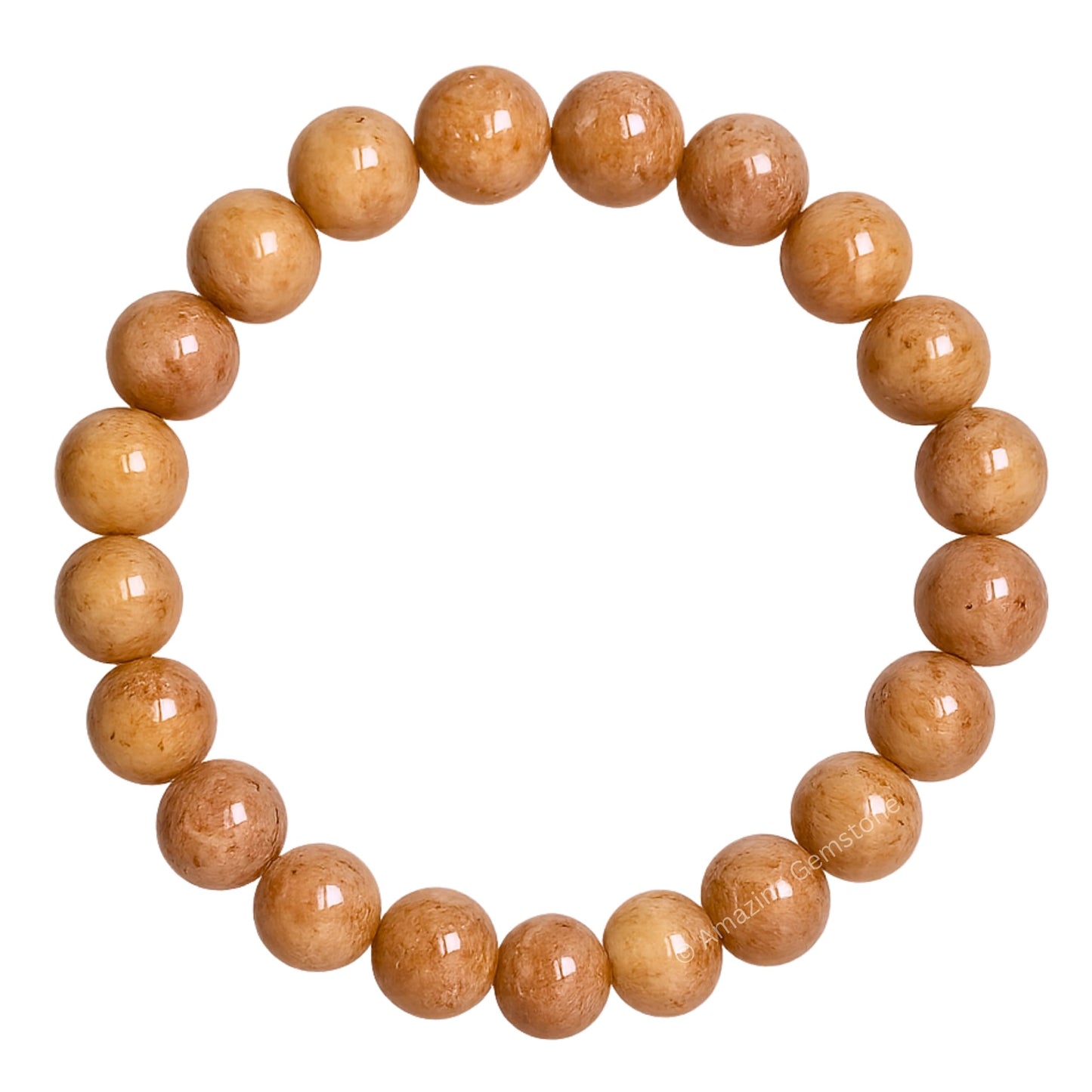 Amazing Gemstone Crystal Bracelet for Women Men's Gifts - Protection Healing Crystal Bracelet - 8mm Gemstone Beaded Stretchable Bracelet Pulseras Para Hombres Mujer Stocking Stuffers Mothers Day Gift (Peach Moonstone)