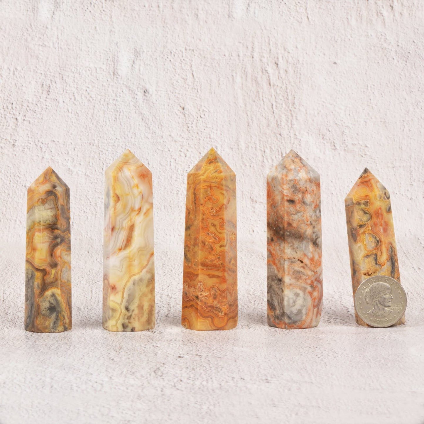 Large Crazy Lace Agate Crystal Tower Healing Crystal Wand For Spiritual Use Hexagonal Point Reiki Chakra Gemstone Home Office Decor