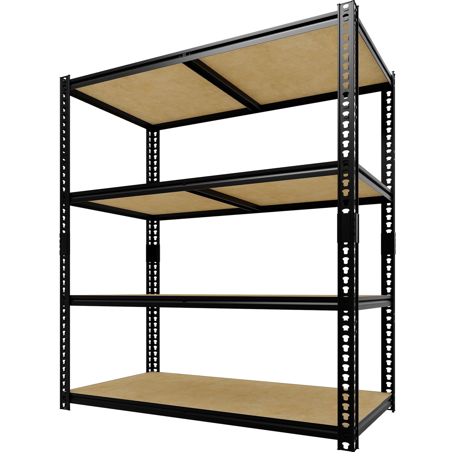 ExploreHorizon Heavy Duty Garage Storage Shelves, 2400 Lbs Capacity, 4-Tier Adjustable Storage Shelving Unit, 48" L x 24" W x 60" H Metal Shelving Racks for Kitchen Pantry Basement Bathroom Laundry