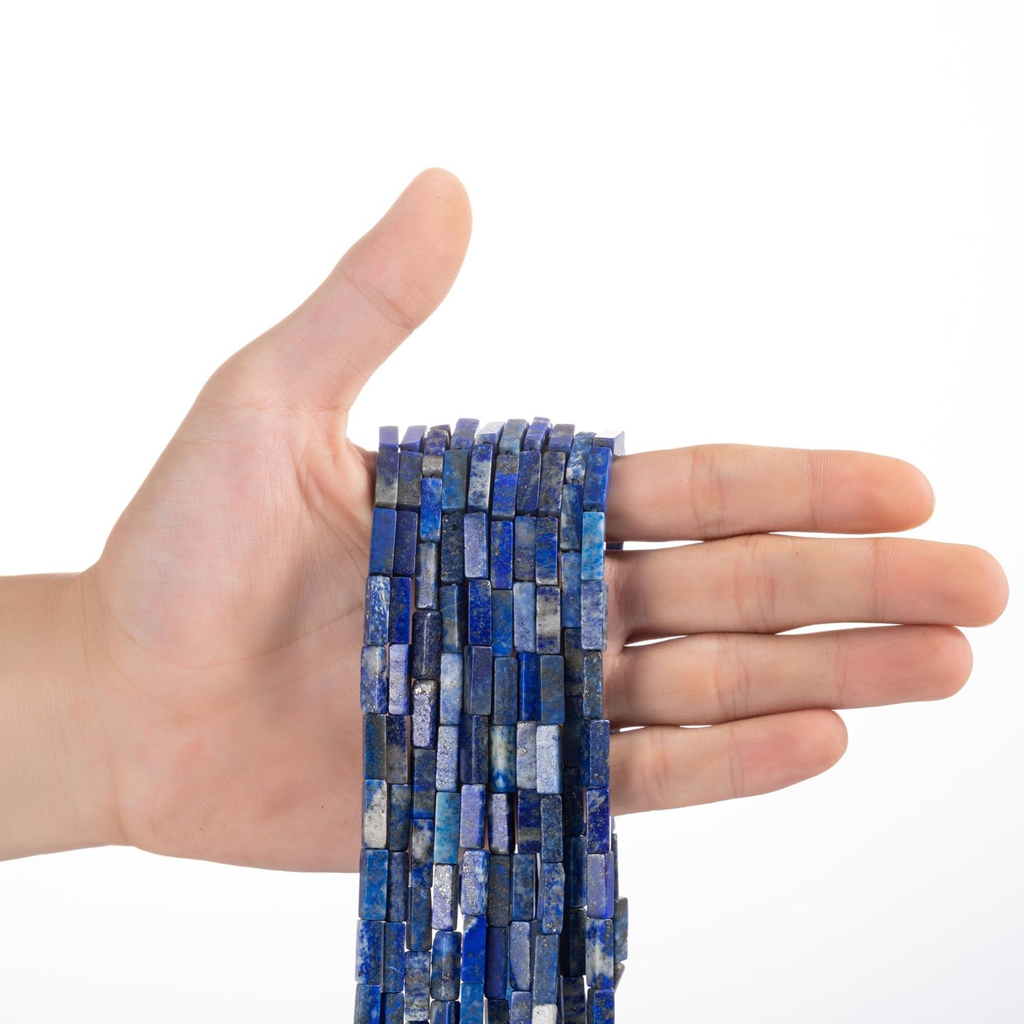 Natural Lapis Lazuli Rectangle Tube Beads 4x13mm 38cm/str Loose Semi Gemstone Stone Beads for Making Bracelets Necklace Earrings