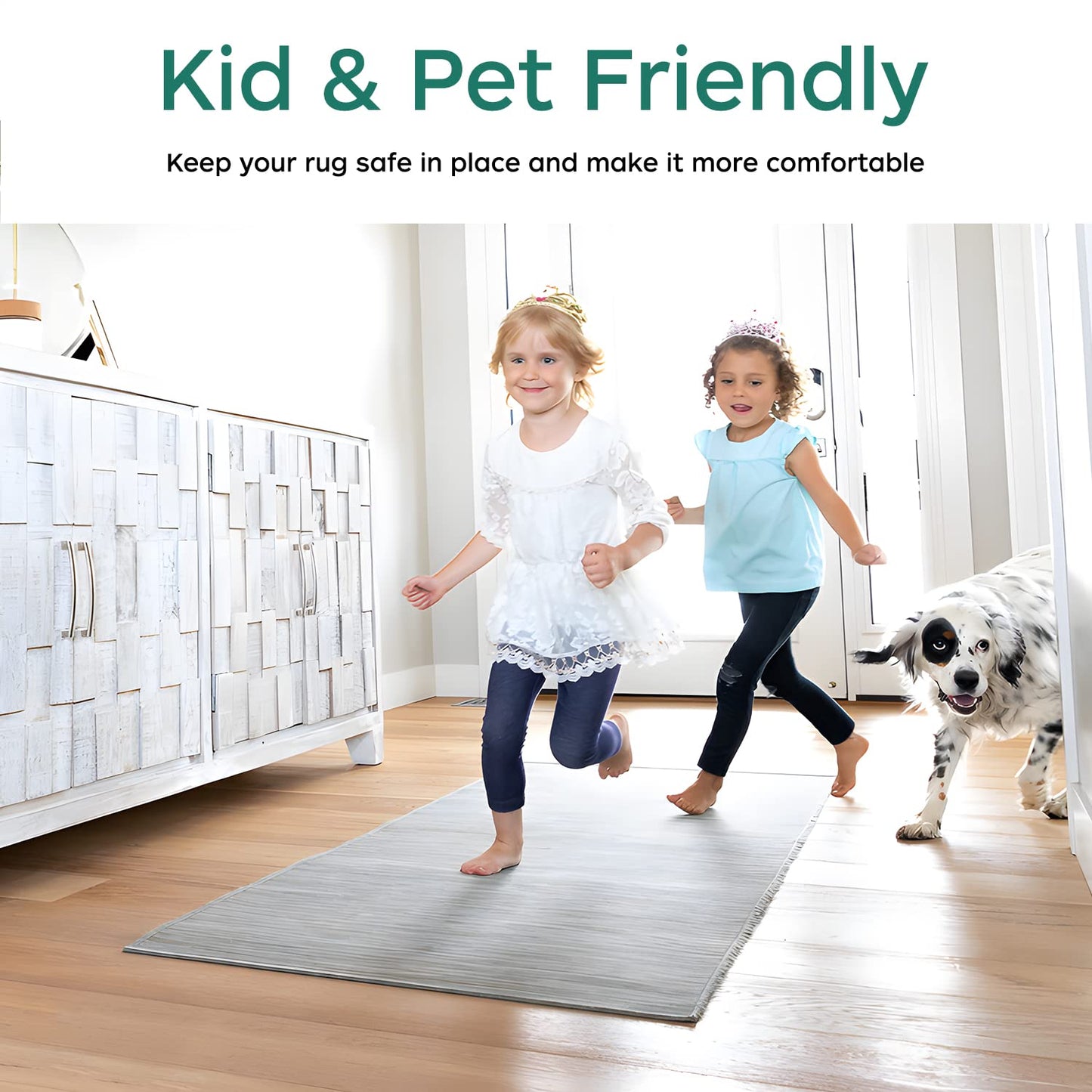 BAGAIL BASICS Non Slip Rug Pad Gripper 2 x 3 Feet Extra Thick Carpet Pads for Area Rugs and Hardwood Floors, Keep Your Rugs Safe and in Place
