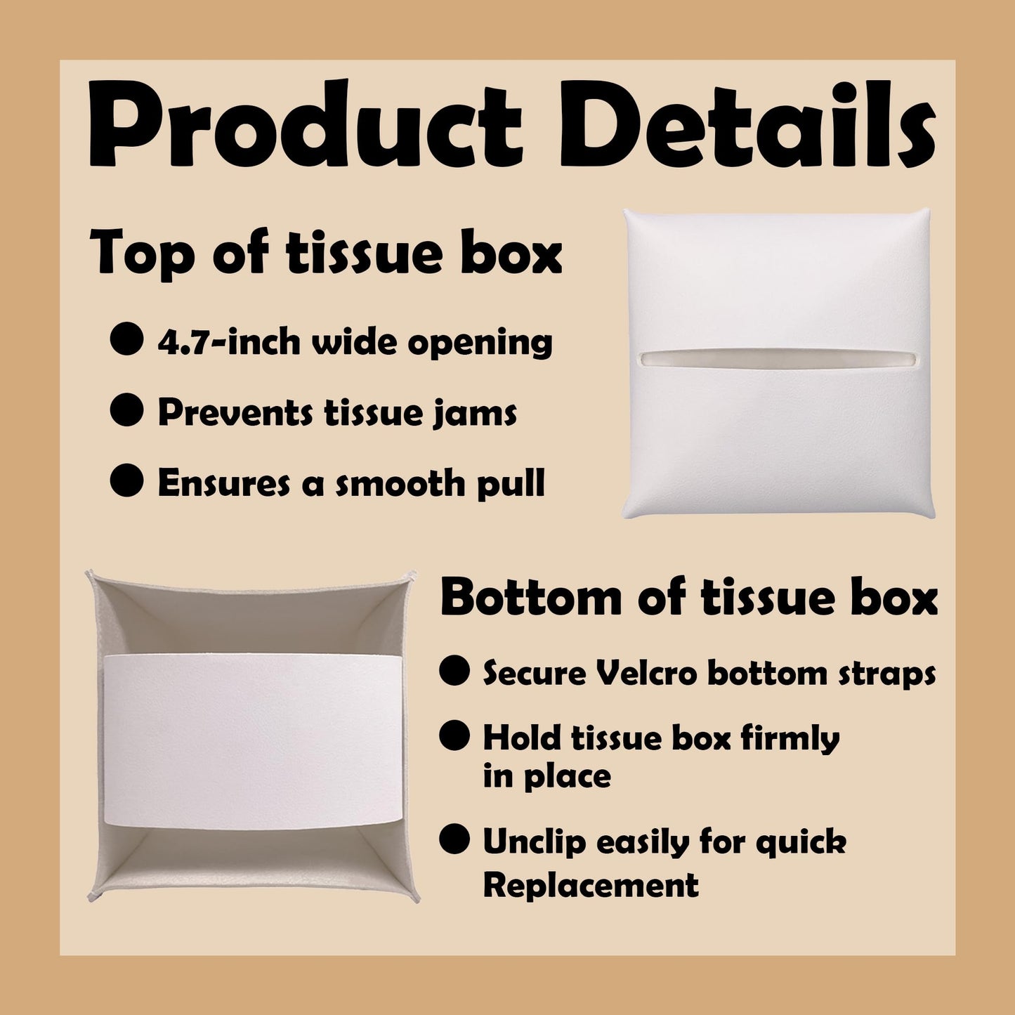 Spring Floral Tissue Box Cover Square - Sketch Flowers Tissue Holder - Waterproof Facial Paper Organizer for Home Bathroom Office - Desk Tabletop Supplies Decorative Dispenser Box - A03