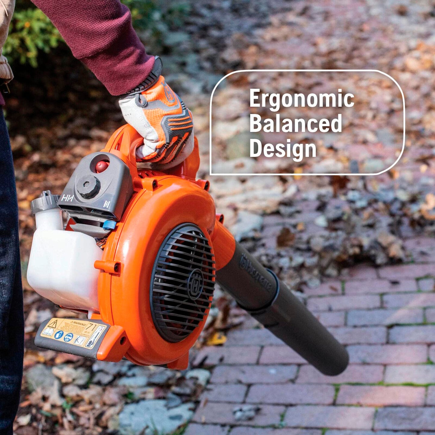 Husqvarna 125B Gas Leaf Blower, 28-cc 1.1-HP 2-Cycle Handheld Leaf Blower, 470-CFM, 170-MPH, 12.5-N Powerful Clearing Performance and Ergonomic Design, Gifts for Men