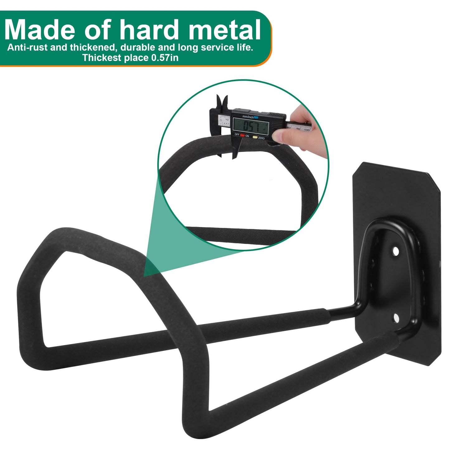 PeoMev Garden Hose Holder Wall Mount - Heavy Duty Water Hose Holders for Outside, Metal Hoses Hanger Sturdy Hose Reel Hooks for Garden