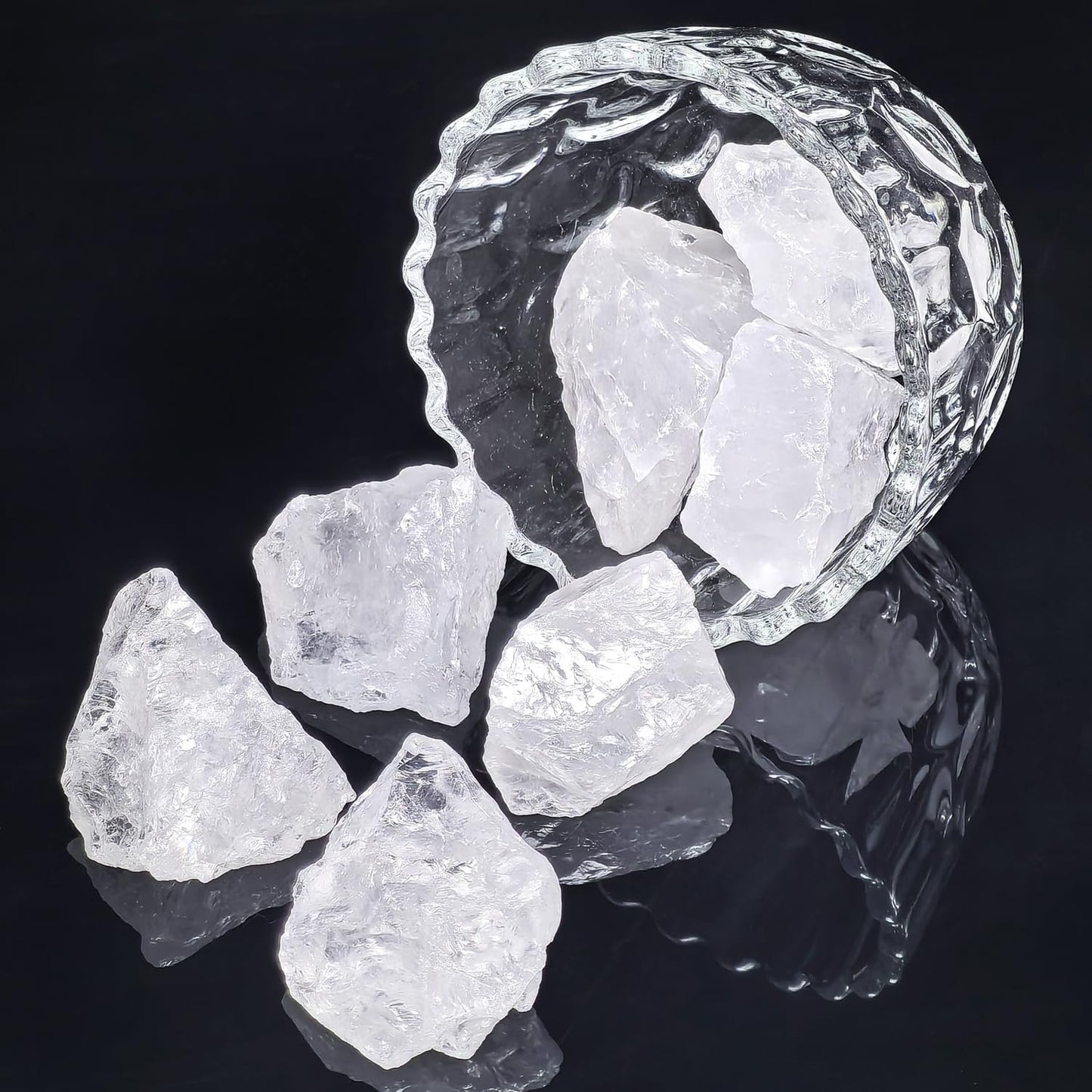 Nvzi Raw Clear Quartz Crystals Bulk, Real Gemstones and Crystals, Rocks and Minerals, Healing Crystals, Quartz Crystals and Healing Stones, Cuarzos Originales De Energia Y Piedras(1LB)