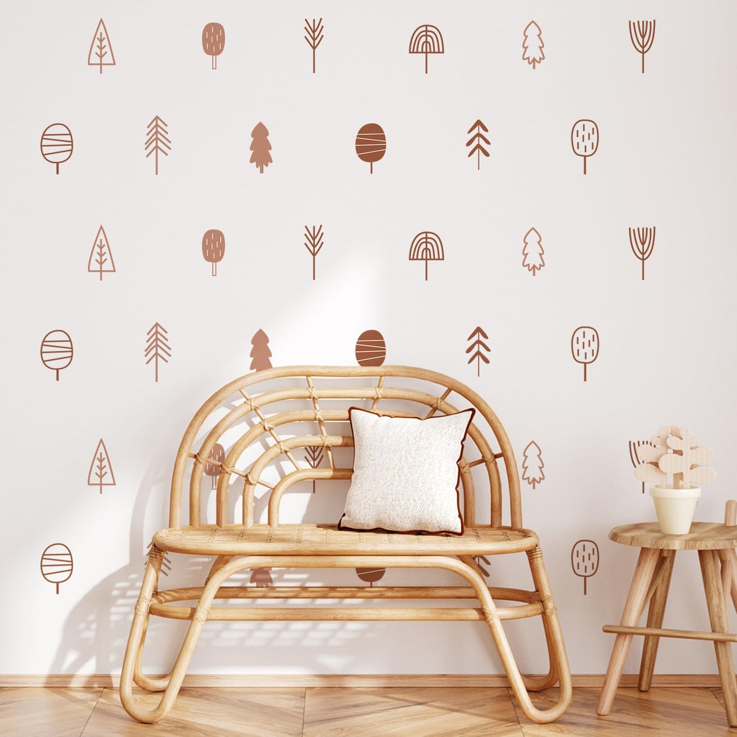 QUCHENG Boho Wall Stickers Girls Bedroom Removable Wall Decals Nursery Kids Room Decor Vinyl Murals DIY Cute Decorations 6 Sheets